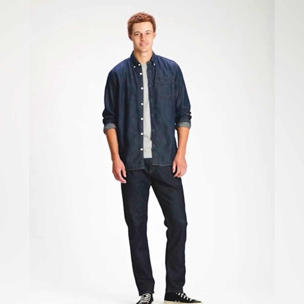Gap For Good Athletic Taper Jeans 38x36 Dark Rinse